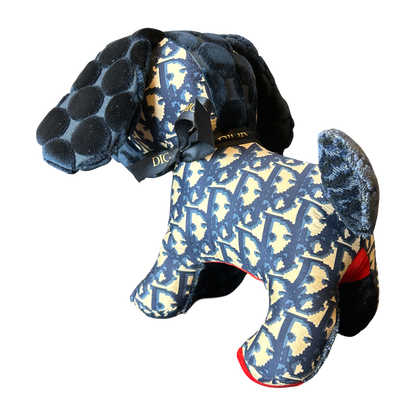 Trotter Blue Vintage Silk Scarf Loyal Puppy