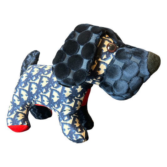 Trotter Blue Vintage Silk Scarf Loyal Puppy