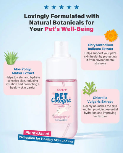 Dog & Cat Cologne Spray Powder Scent Odor Control 3.38oz Travel Size