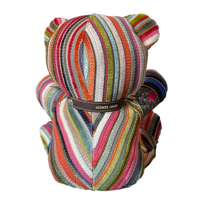 Vintage Silk Scarf Tender Teddy Bear