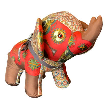 Roy Soleil Vintage Silk Scarf Lucky Elephant