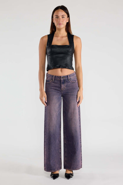 Mid Waist Relaxed Wide Leg Jeans