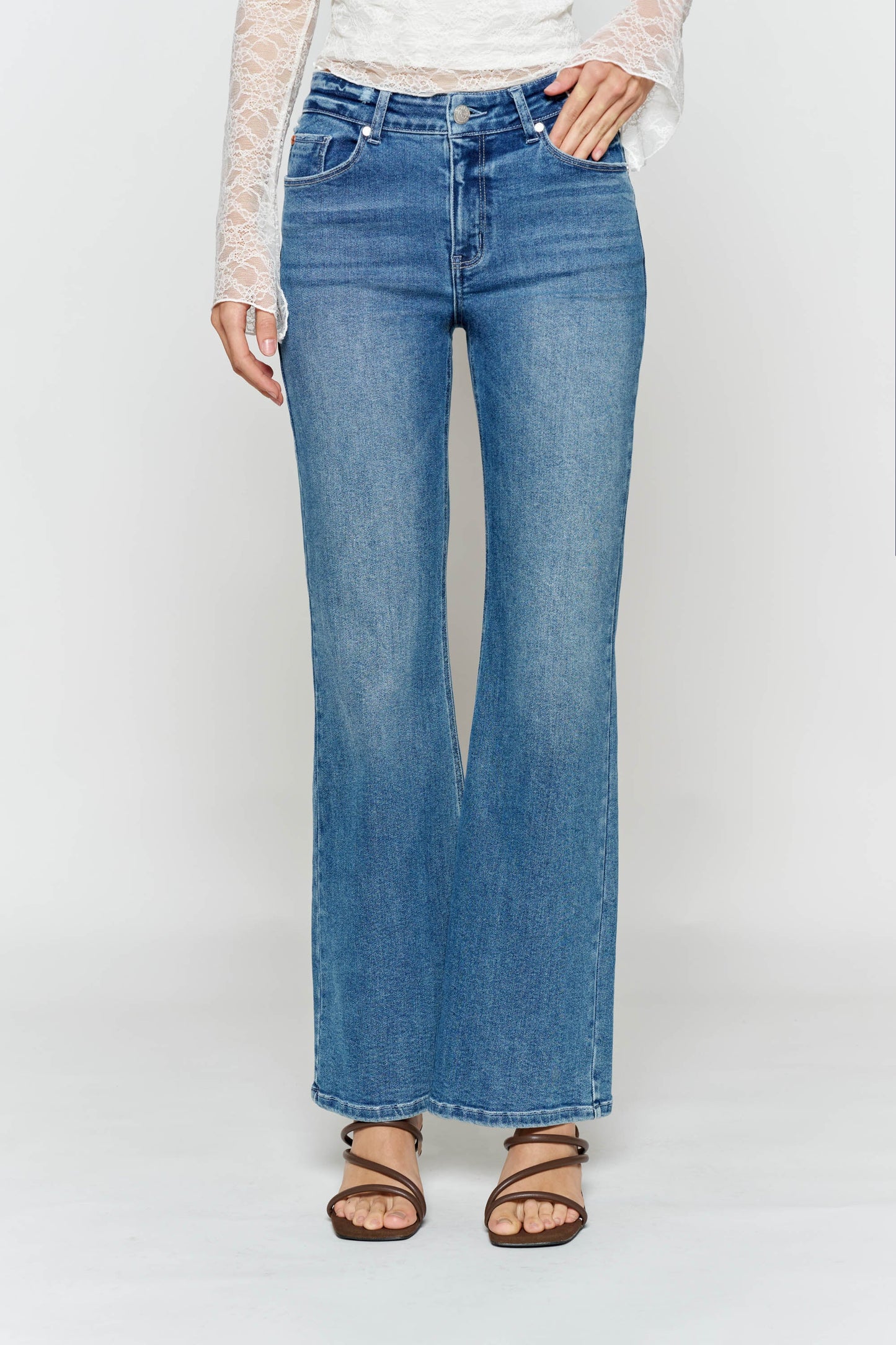 High Rise Baby Wide Leg Jeans