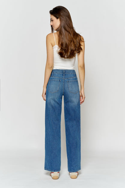 High Rise Baby Wide Leg Jeans