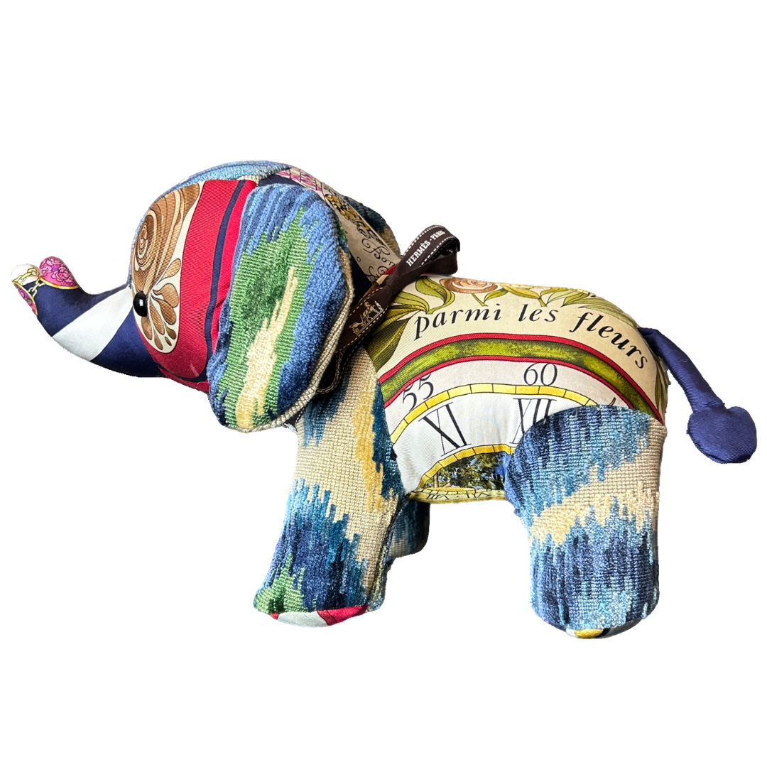 Parmi les Fleurs Vintage Silk Scarf Lucky Elephant