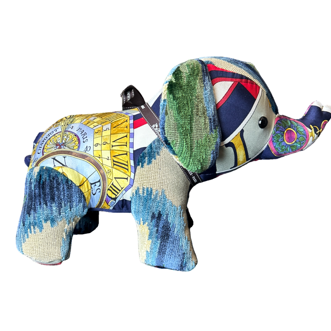 Parmi les Fleurs Vintage Silk Scarf Lucky Elephant