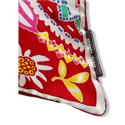 En Attendant Ulysse Vintage Silk Scarf Pillow 17"