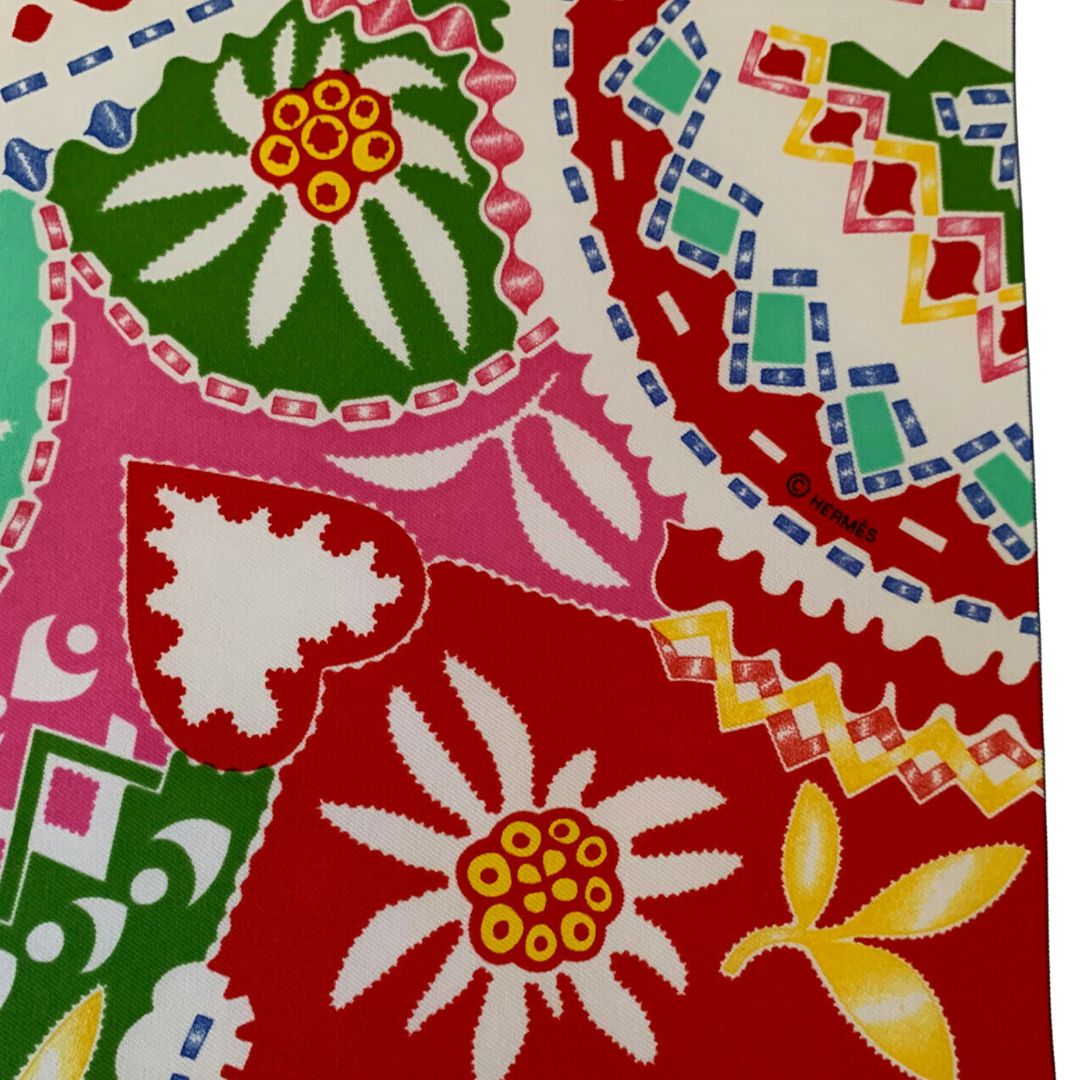 En Attendant Ulysse Vintage Silk Scarf Pillow 17"