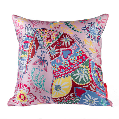 En Attendant Ulysse Vintage Silk Scarf Pillow 17"