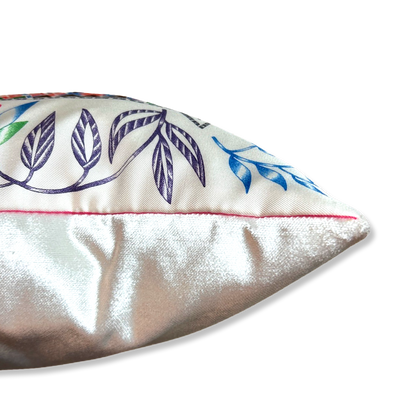 En Attendant Ulysse Vintage Silk Scarf Rose Pillow 17"