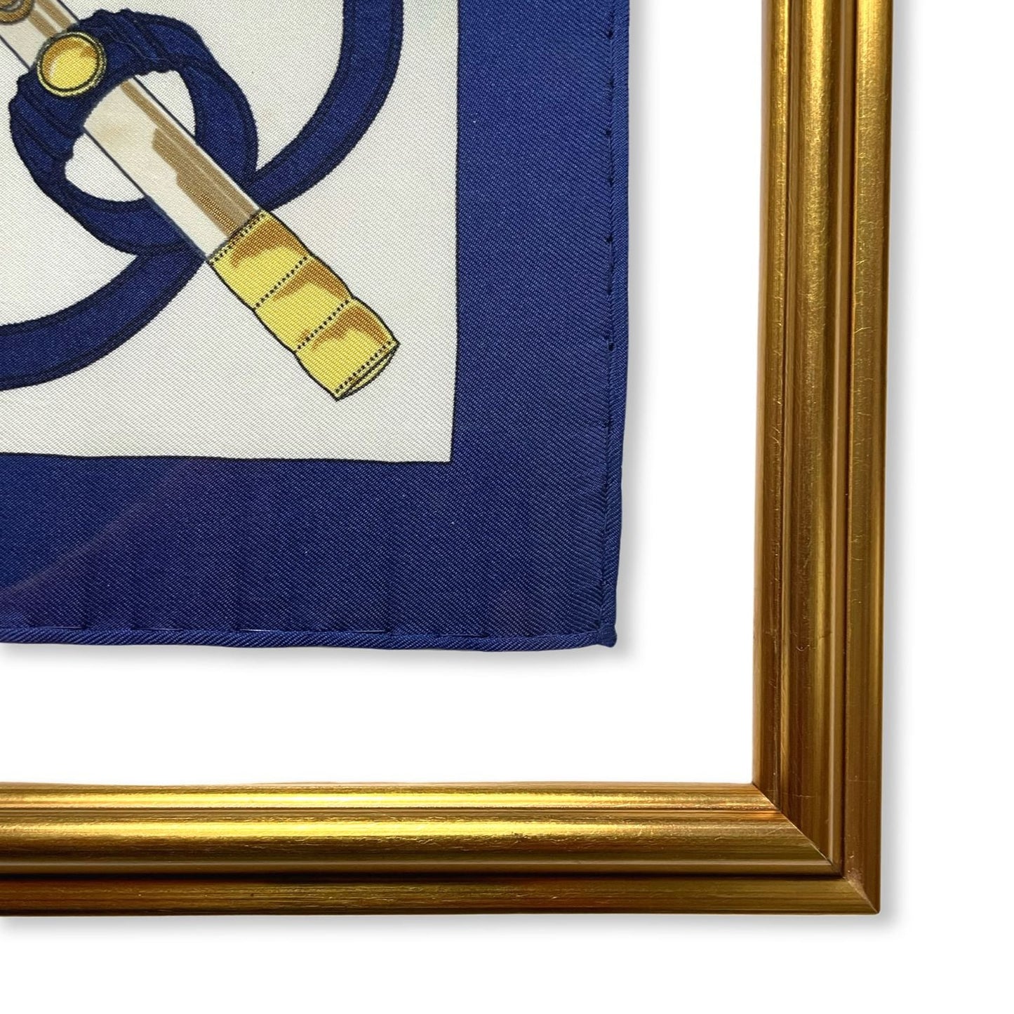 Eperon d'Or Framed Vintage Silk Scarf 20"