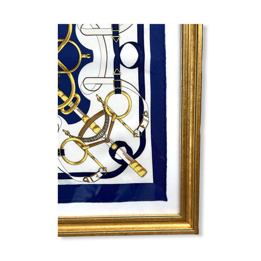 Eperon d'Or Framed Vintage Silk Scarf 20"