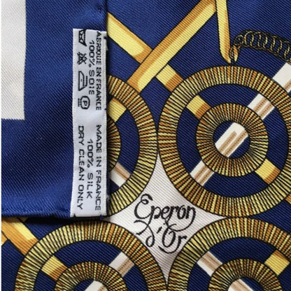 Eperon d'Or Framed Vintage Silk Scarf 20"