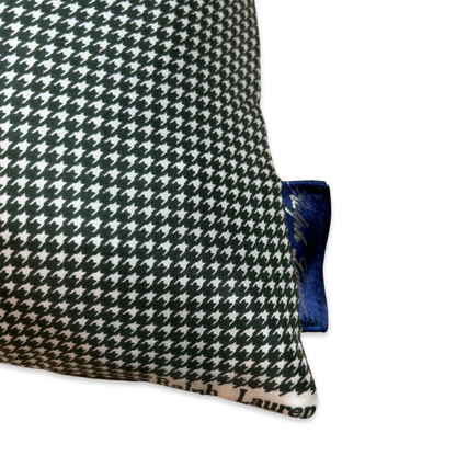 Equestrian Houndstooth Green Vintage Scarf Pillows