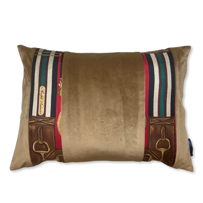 Equestrian Red Vintage Silk Scarf Pillows