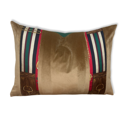 Equestrian Red Vintage Silk Scarf Pillows