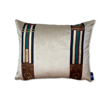 Equestrian Red Vintage Silk Scarf Pillows