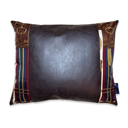 Equestrian Beige Vintage Silk Scarf Pillows
