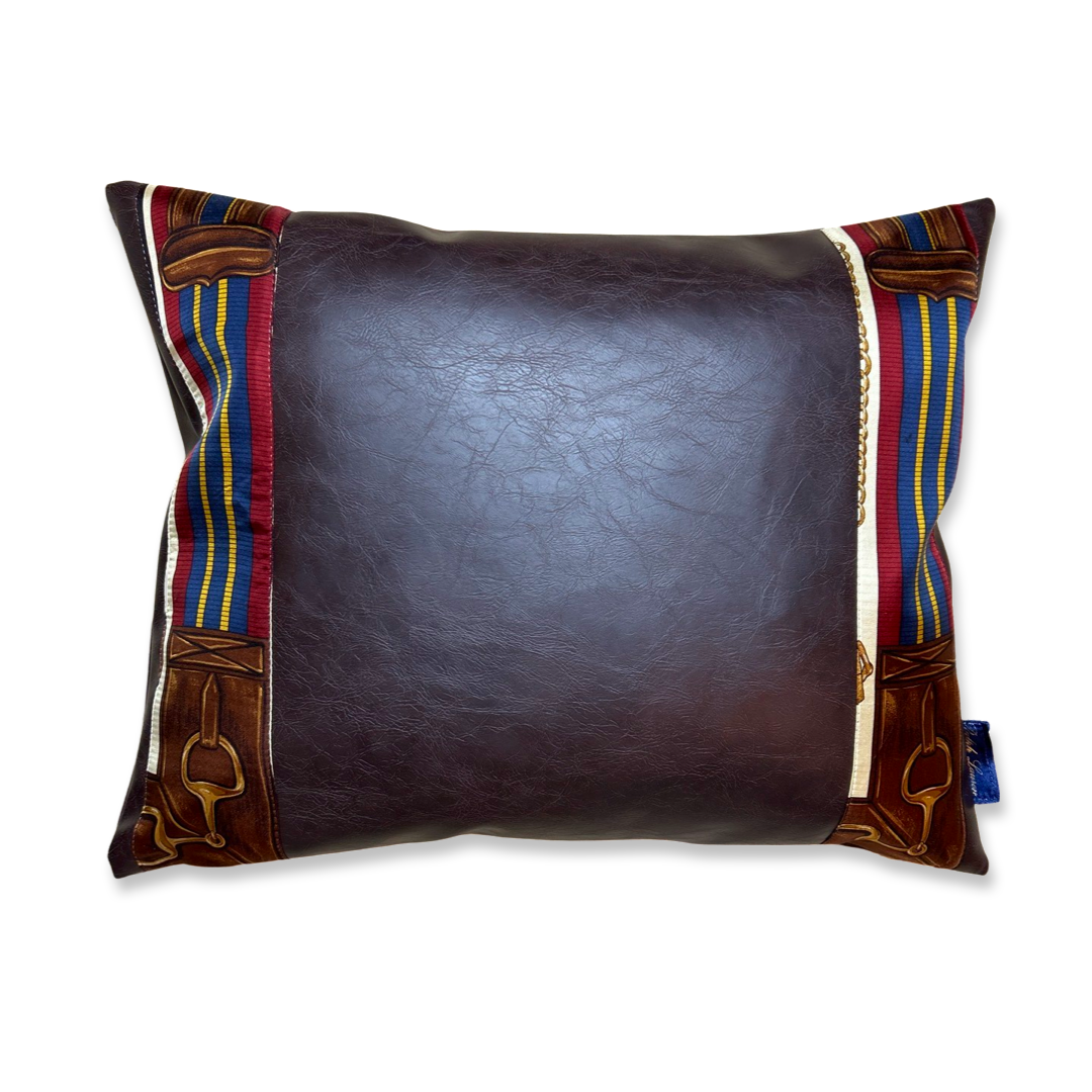 Equestrian Beige Vintage Silk Scarf Pillows