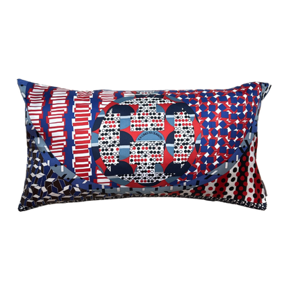 Ex Libris en Cravates Vintage Silk Scarf Lumbar Pillows 30"