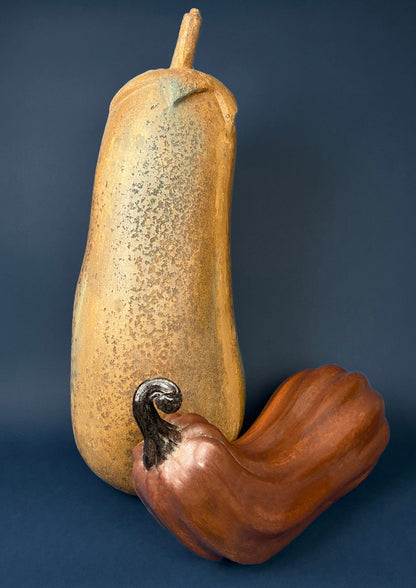 Extra Large Gourd or Pumpkin. 34-inch Tall Thanksgiving, Halloween, or Fall Home/Porch Decor. Store Display. Looks like Concrete.