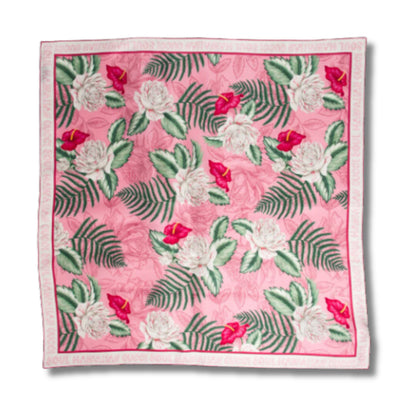 Hawaiian Soul Vintage Silk Scarf Coffee Run Keychain Bag