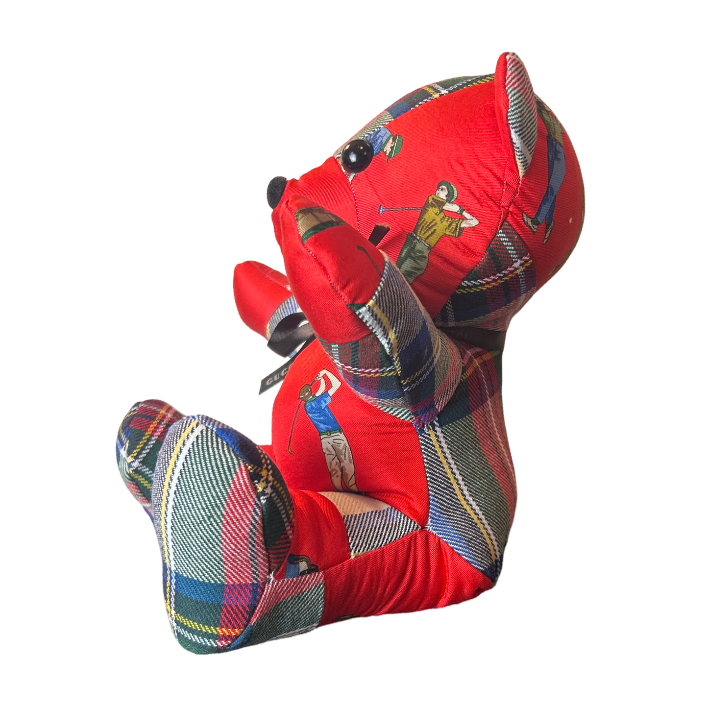 Tee Time Vintage Silk Scarf Tender Teddy Bear