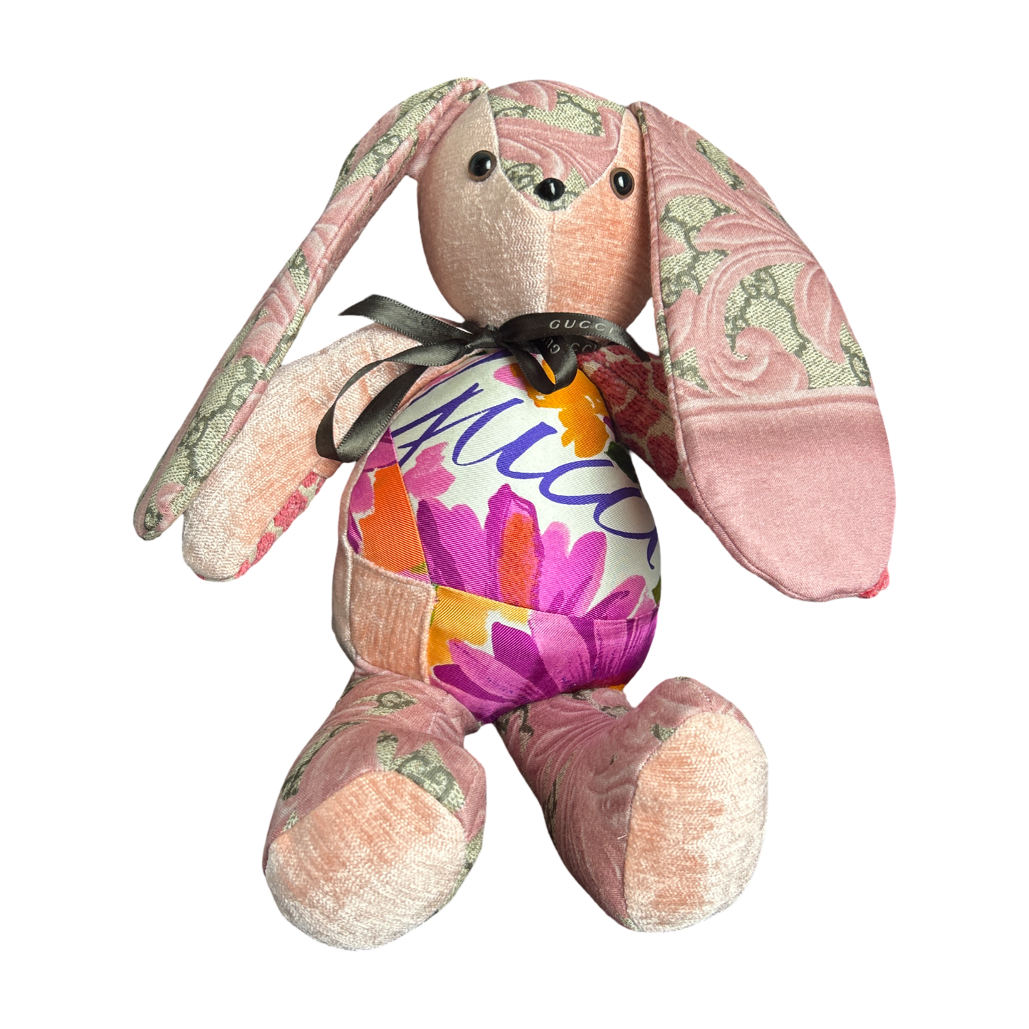 GG Logo Vintage Silk Scarf Clever Bunny