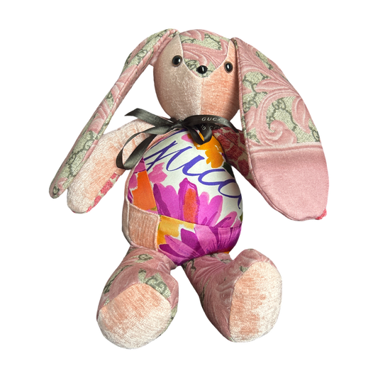 GG Logo Vintage Silk Scarf Clever Bunny