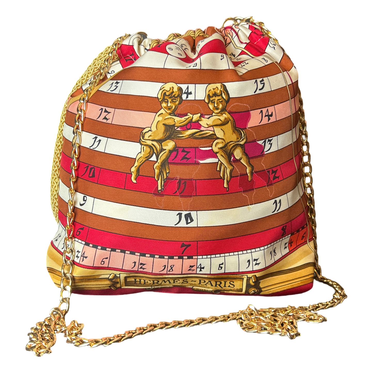 Astrologie Vintage Scarf Drawstring Crossbody Bag