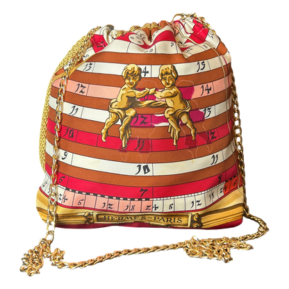 Astrologie Vintage Scarf Drawstring Crossbody Bag