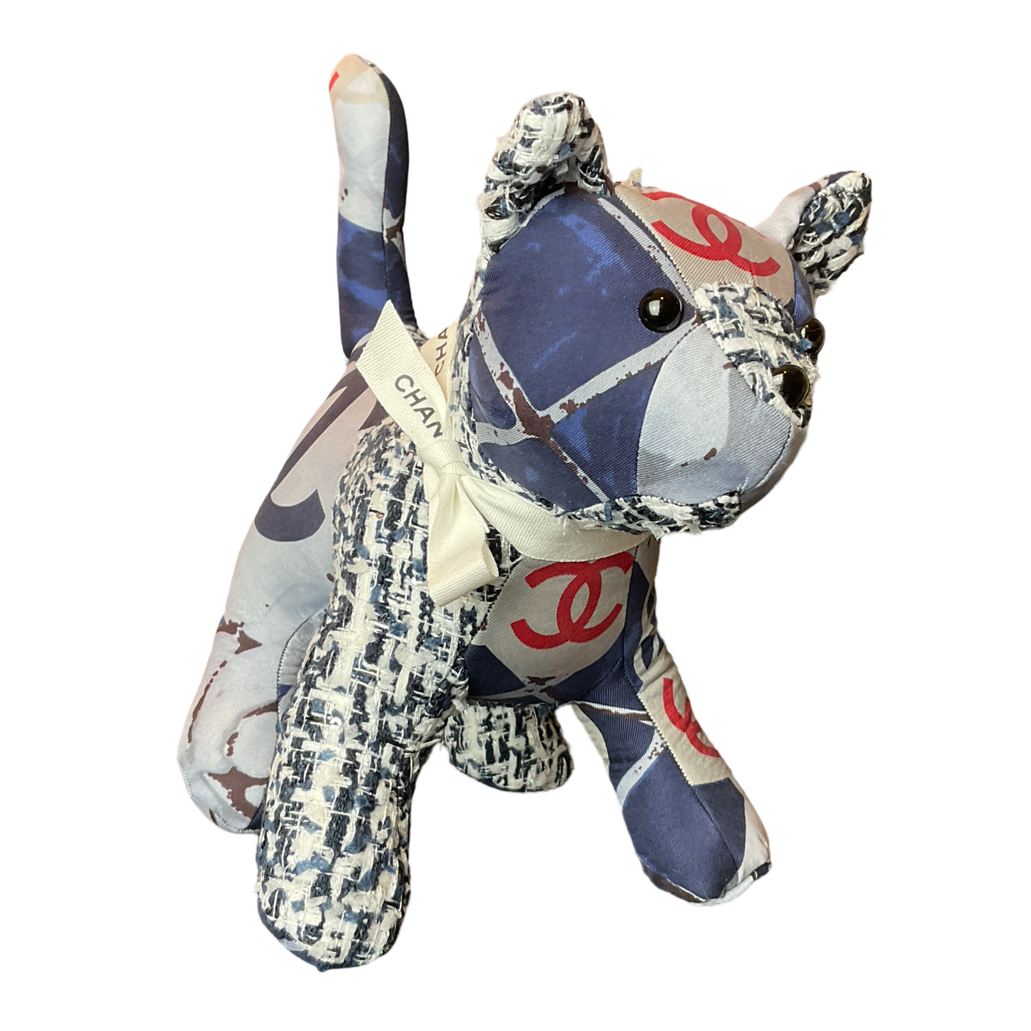 CC Monogram Vintage Silk Scarf Charming Kitten