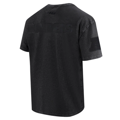 Pro Standard Raiders All-Over Logo Tee - Washed Black