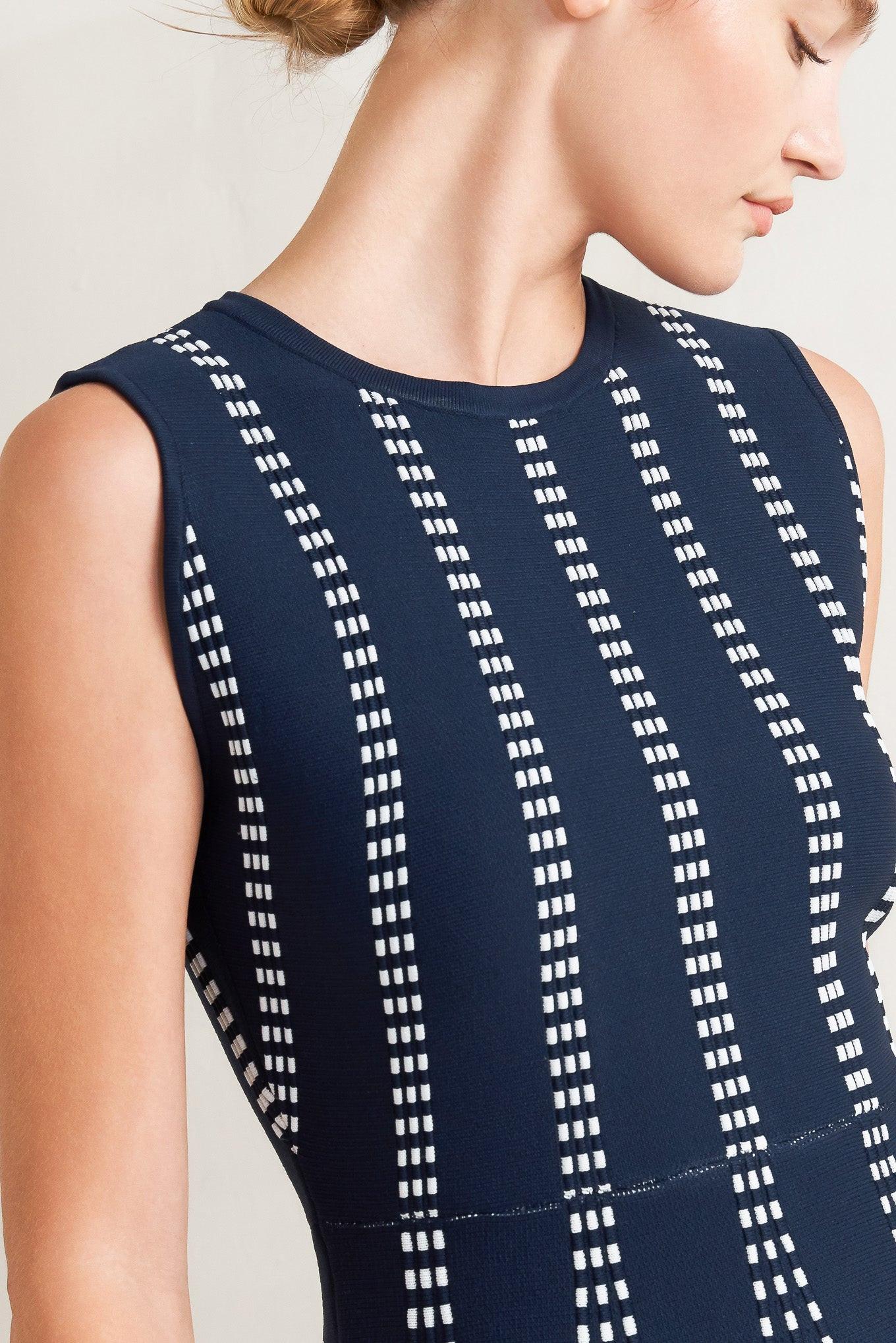 PERFECTLY POISED JACQUARD SWEATER MIDI DRESS