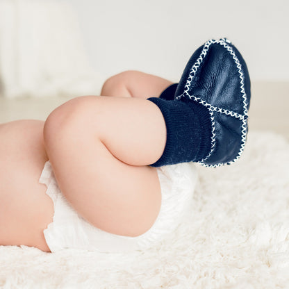 cozy booties | navy