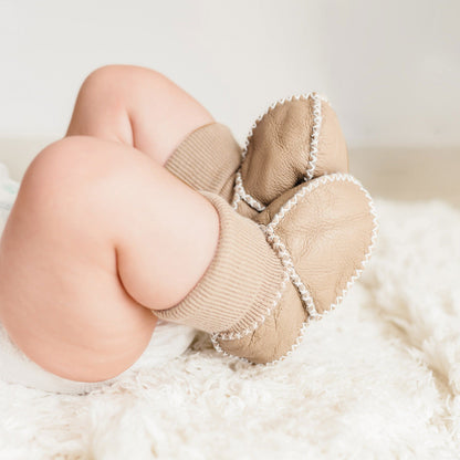 cozy booties| tan
