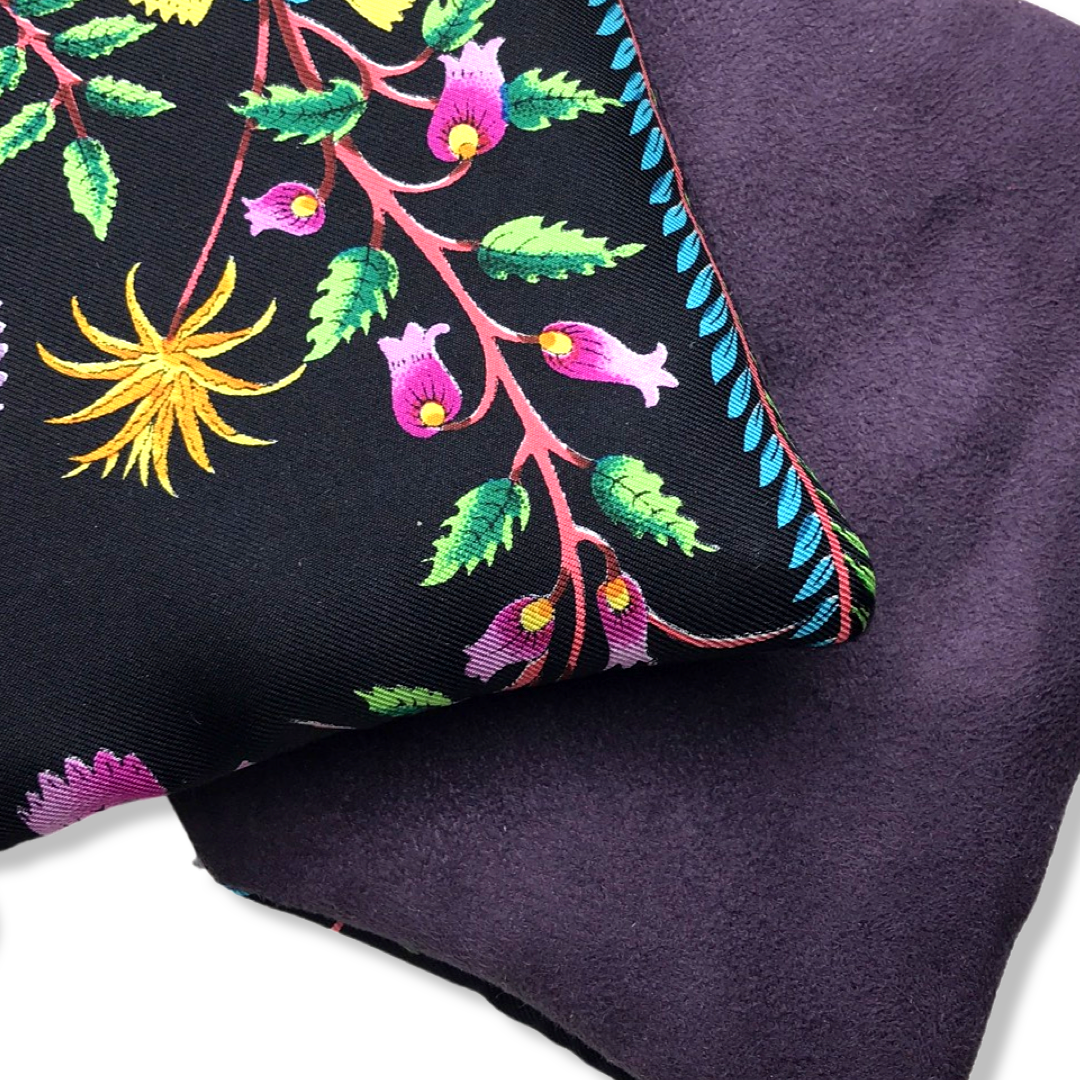 Flora Nero Vintage Silk Scarf Coffee Run Keychain Bag