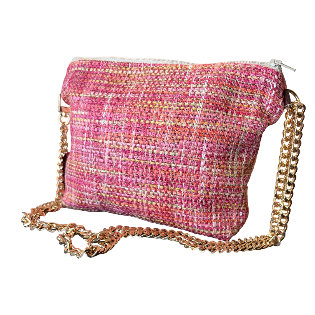 GG Horsebit Pink Vintage Scarf Crossbody Bag