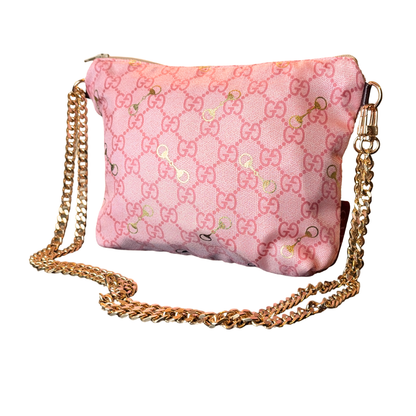 GG Horsebit Pink Vintage Scarf Crossbody Bag