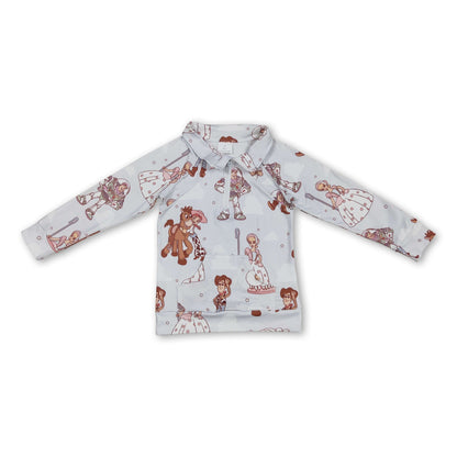 Long sleeves sheep toy baby kids pullover