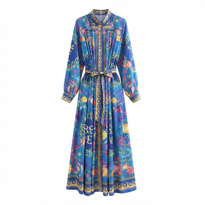 Radiant Floral Boho Maxi Dress