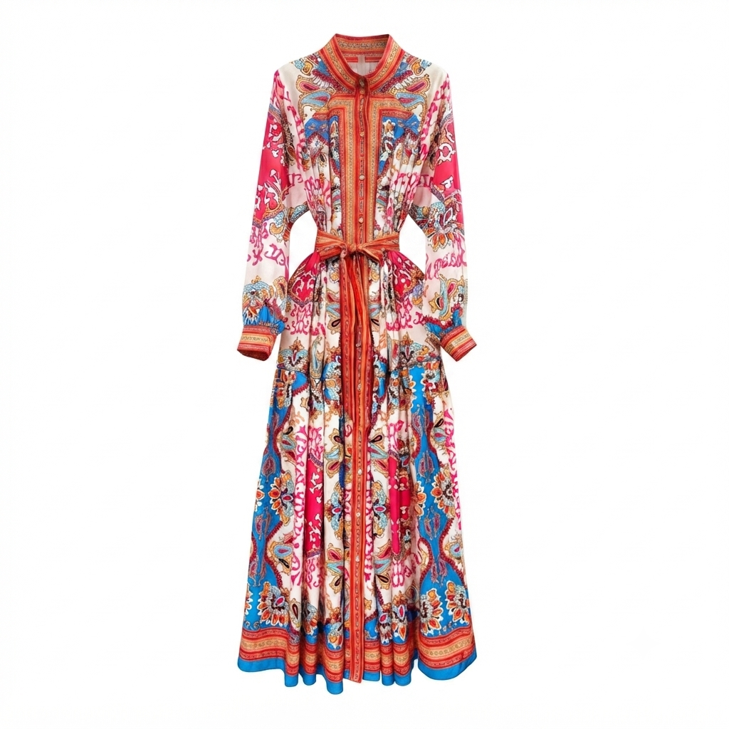 Radiant Floral Boho Maxi Dress