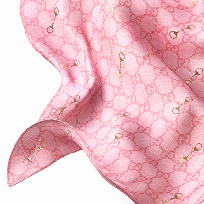GG Horsebit Pink Vintage Scarf Crossbody Bag