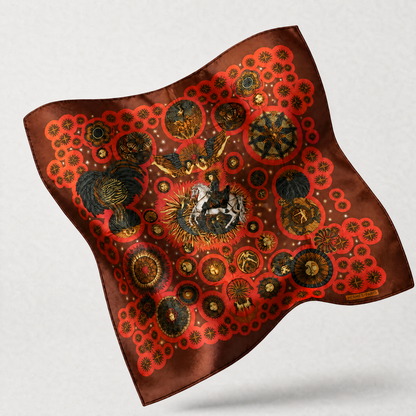 Roy Soleil Vintage Silk Scarf Lucky Elephant