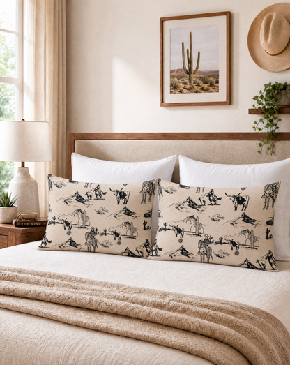 Baha Ranch Ranch Life Beige Pillowcase Made in America