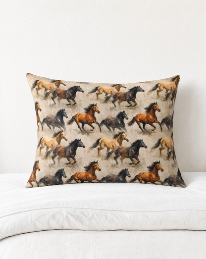 Baha Ranch Wild Horses Pillowcase Made in America