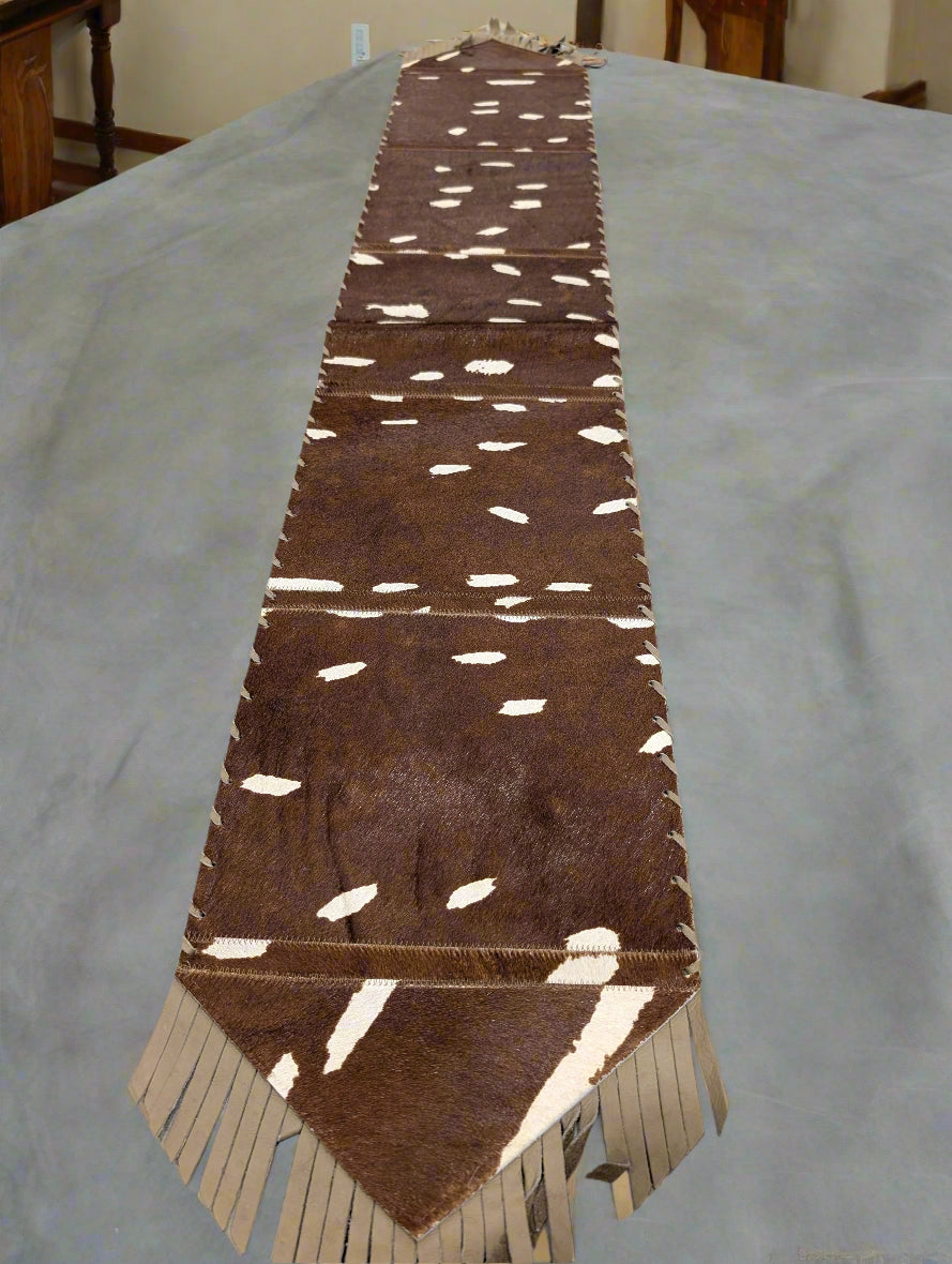 Genuine Axis Deer Hide Table Runner