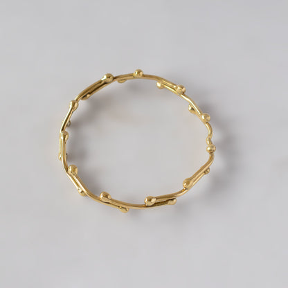 Round Link Brass Bangle | Kaya