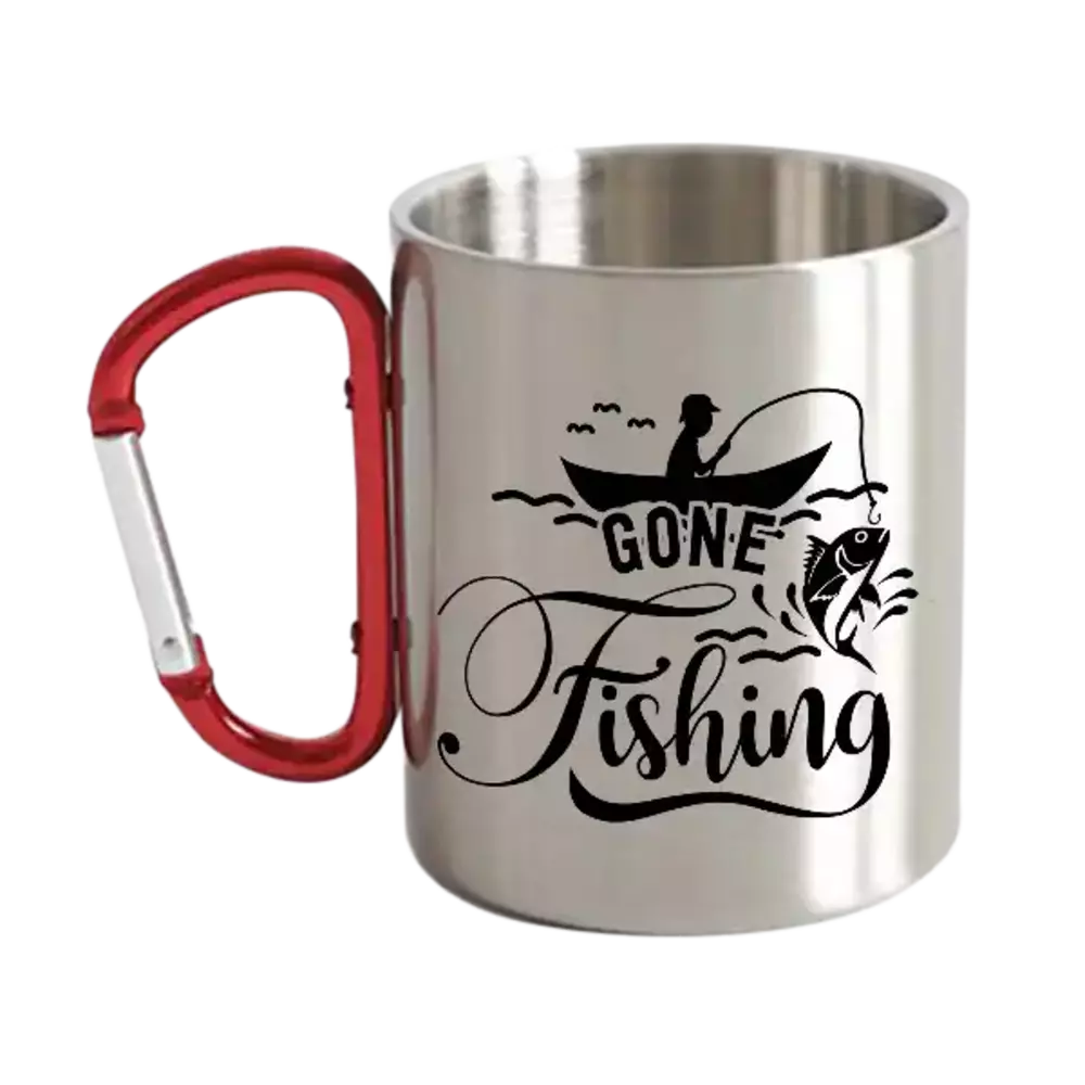 Gone Fishing Carabiner Mug
