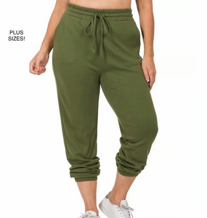 Zenana Plus Size French Terry Joggers with Pockets – Soft & Comfy Fit